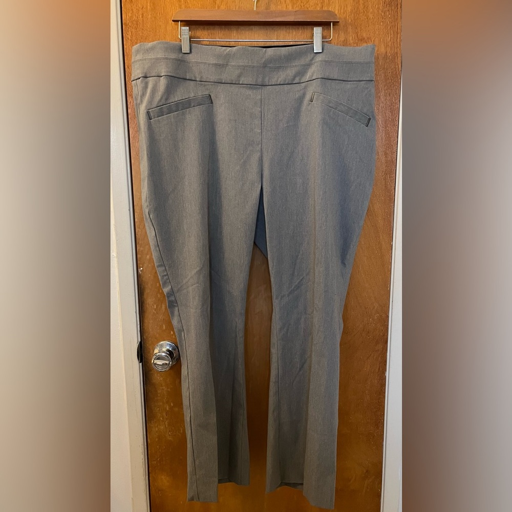 Alfani pull-on pants wide stretch waistband light gray 22W Regular near new
